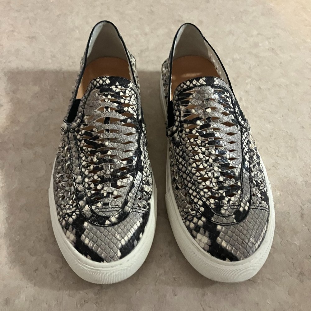Tory Burch Women's Size 9 Huarache Roccia Snake Print Slip On Sneakers